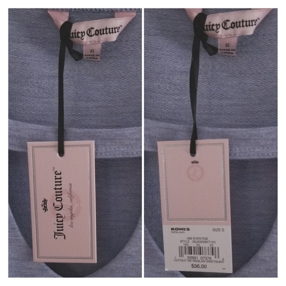 Juicy Couture Lightweight Raglan Cutout Sweatshirt - Picture 4 of 5